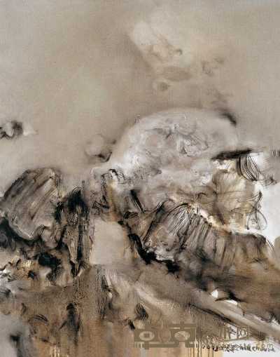 周春芽 1998年作 山水精神 100×80cm